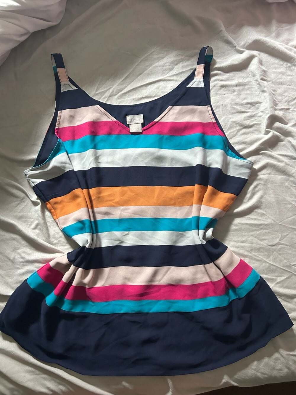 Women’s Chico's Striped Tank Top, Size 2